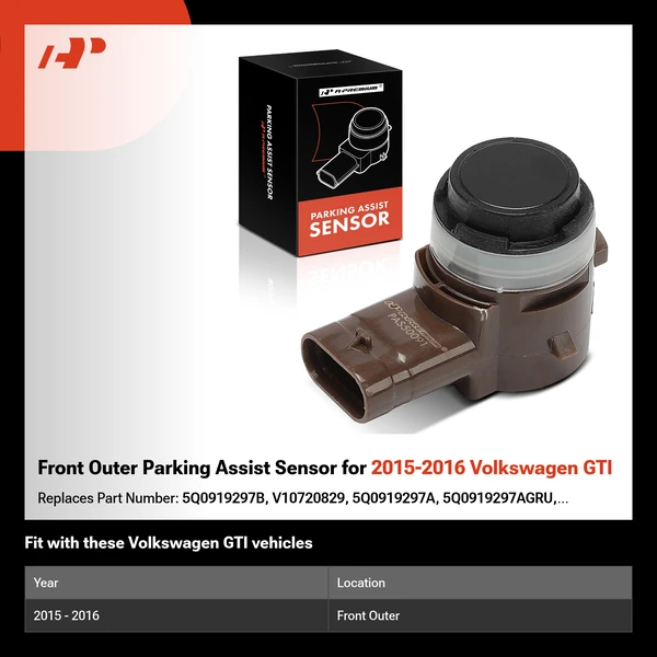 Front Outer Parking Assist Sensor for 2015-2016 Volkswagen GTI