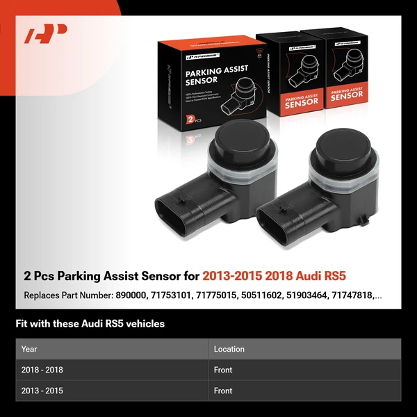 2 Pcs Parking Assist Sensor for 2013-2015 2018 Audi RS5