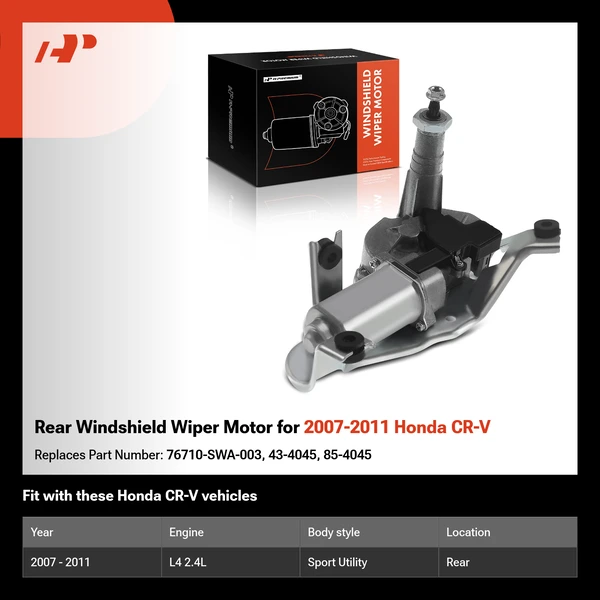 Rear Windshield Wiper Motor for 2007-2011 Honda CR-V