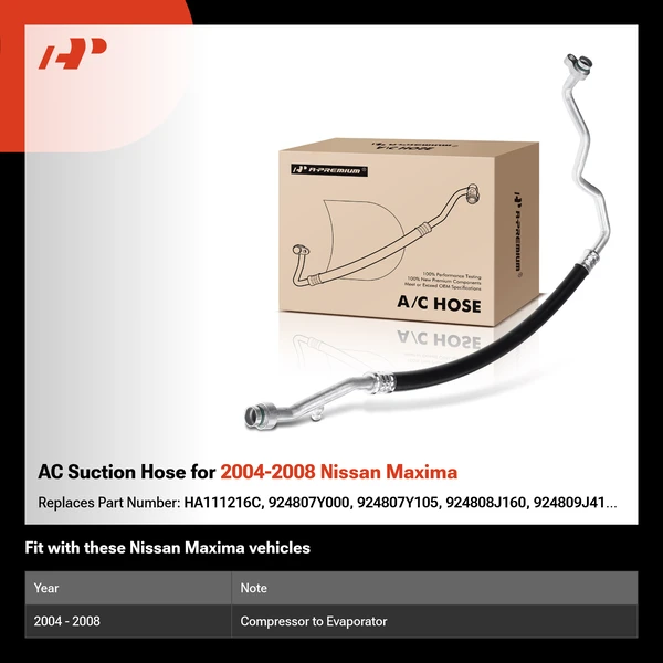 AC Suction Hose for 2004-2008 Nissan Maxima