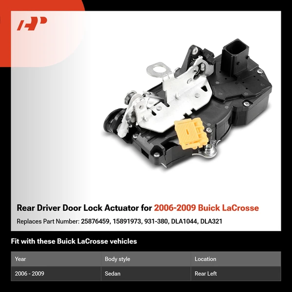 Rear Driver Door Lock Actuator for 2006-2009 Buick LaCrosse