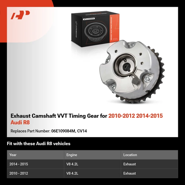 Exhaust Camshaft VVT Timing Gear for 2010-2012 2014-2015 Audi R8