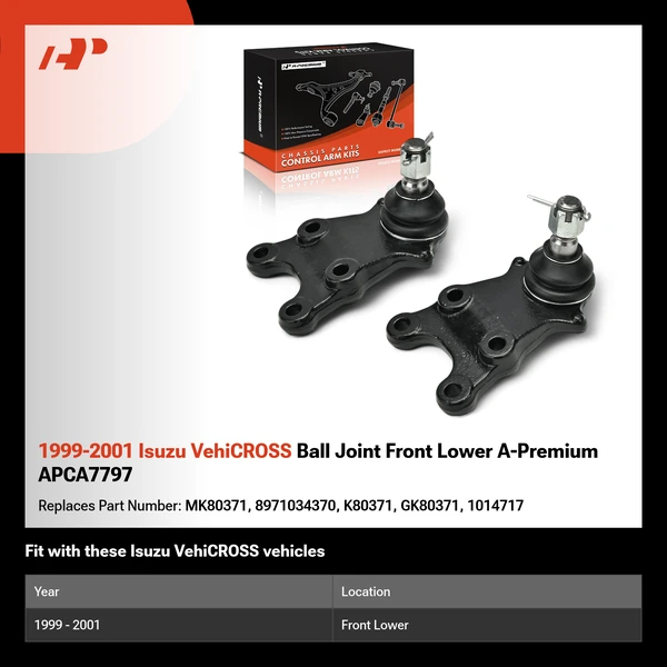 1999-2001 Isuzu VehiCROSS Ball Joint Front Lower A-Premium APCA7797