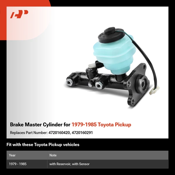 Brake Master Cylinder for 1979-1985 Toyota Pickup