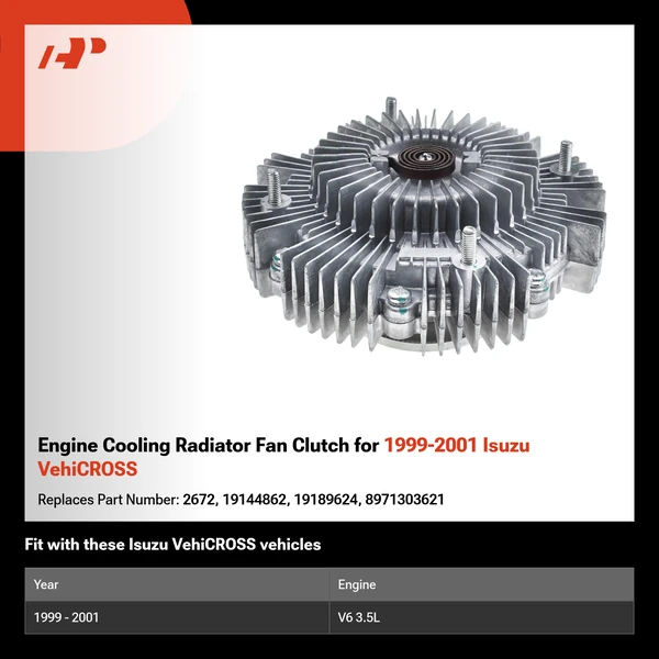 Engine Cooling Radiator Fan Clutch for 1999-2001 Isuzu VehiCROSS