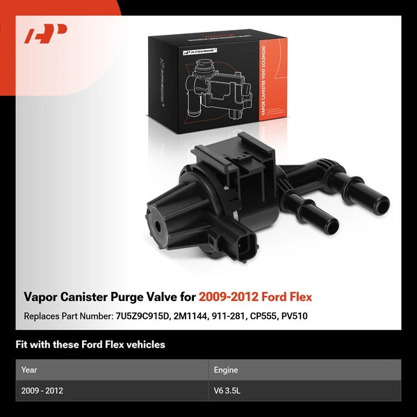Vapor Canister Purge Valve for 2009-2012 Ford Flex