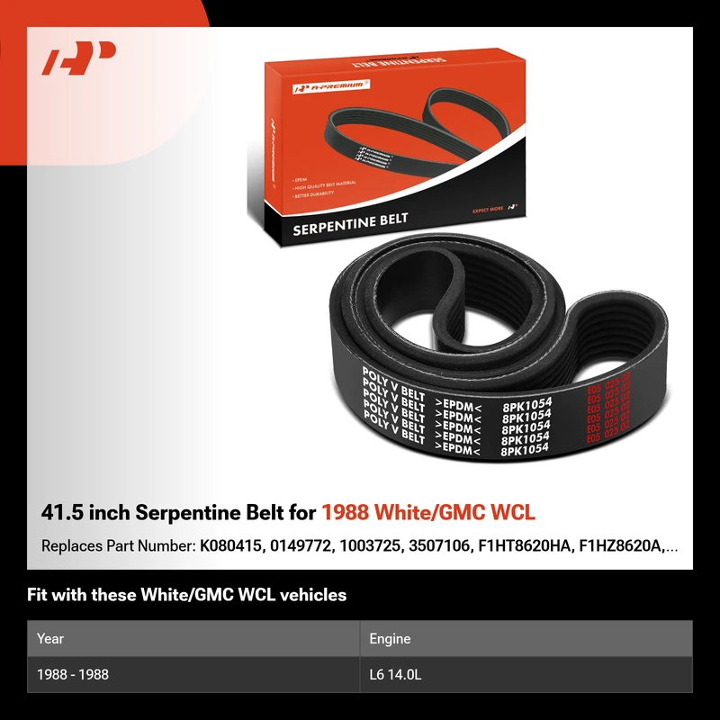 41.5 inch Serpentine Belt for 1988 White/GMC WCL