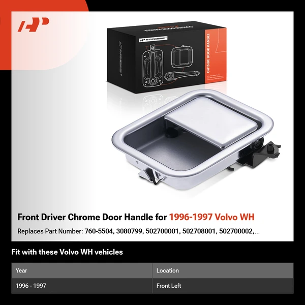 Front Driver Chrome Door Handle for 1996-1997 Volvo WH