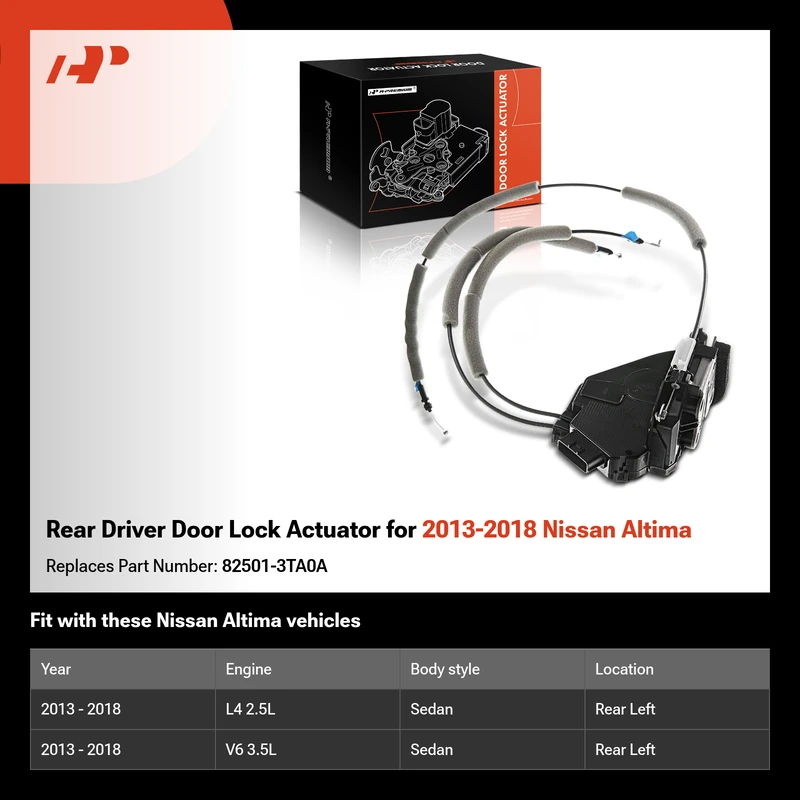 Rear Driver Door Lock Actuator for 2013-2018 Nissan Altima