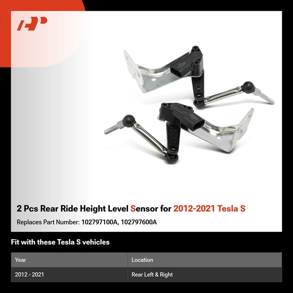 2 Pcs Rear Ride Height Level Sensor for 2012-2021 Tesla S
