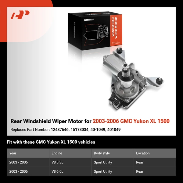 Rear Windshield Wiper Motor for 2003-2006 GMC Yukon XL 1500