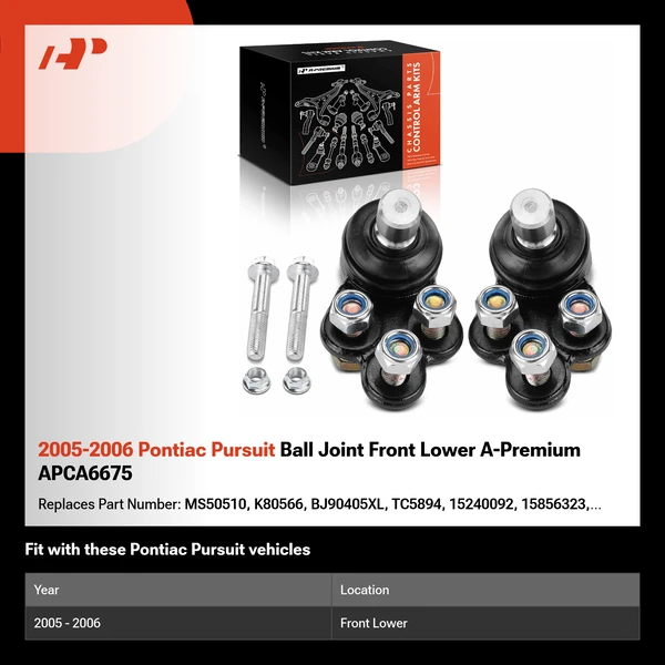 2005-2006 Pontiac Pursuit Ball Joint Front Lower A-Premium APCA6675