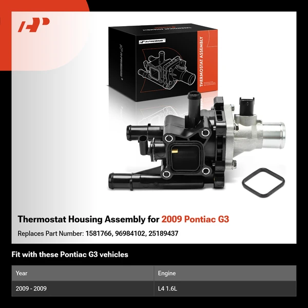 Thermostat Housing Assembly for 2009 Pontiac G3