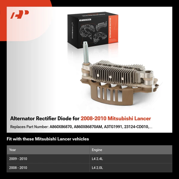 Alternator Rectifier Diode for 2008-2010 Mitsubishi Lancer