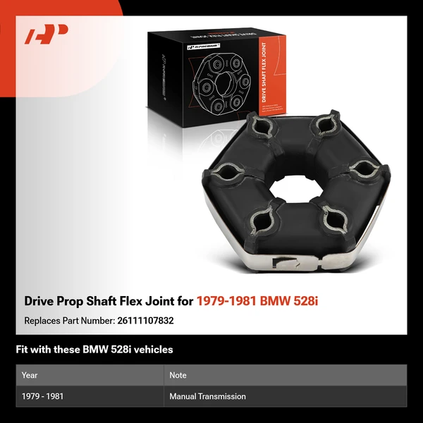 Drive Prop Shaft Flex Joint for 1979-1981 BMW 528i