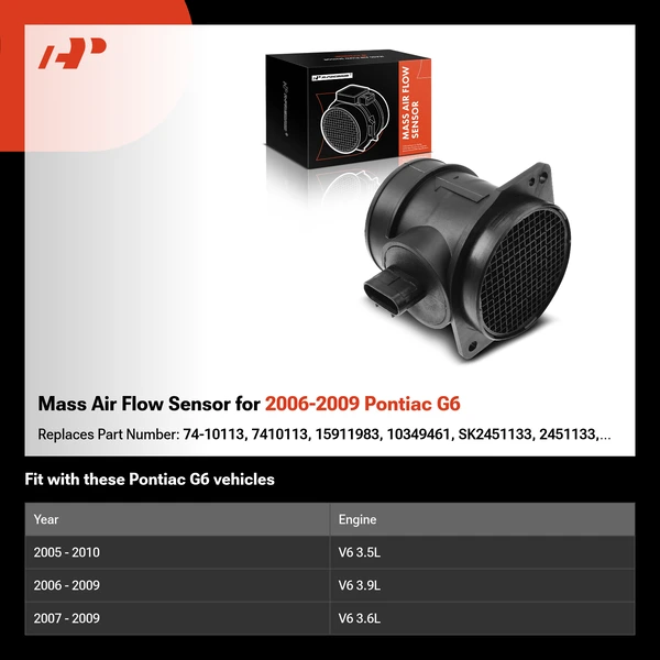 Mass Air Flow Sensor for 2006-2009 Pontiac G6