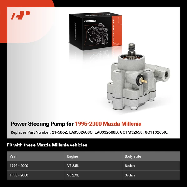 Power Steering Pump for 1995-2000 Mazda Millenia