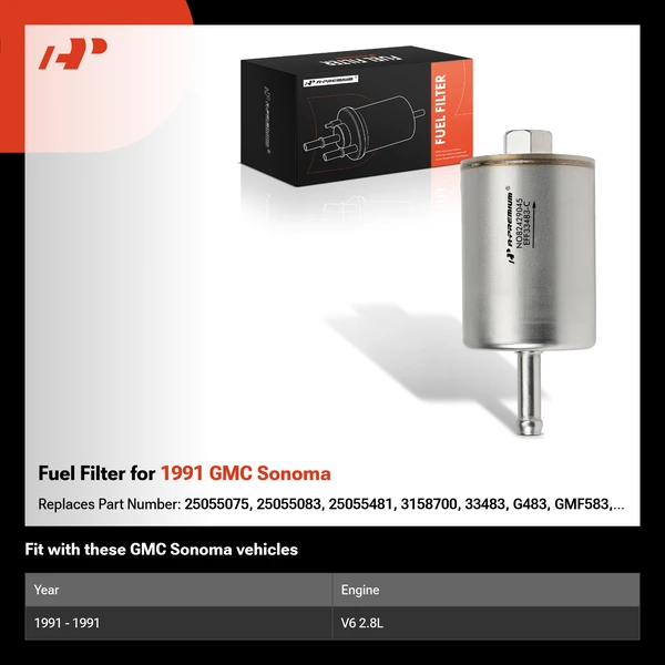 Fuel Filter for 1991 GMC Sonoma