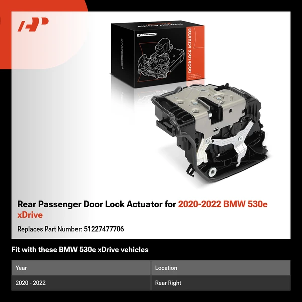 Rear Passenger Door Lock Actuator for 2020-2022 BMW 530e xDrive