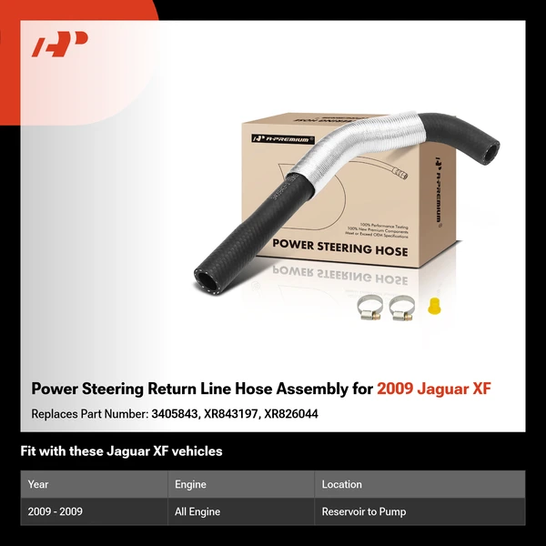 Power Steering Return Line Hose Assembly for 2009 Jaguar XF