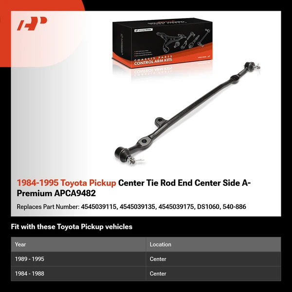 1984-1995 Toyota Pickup Center Tie Rod End Center Side A-Premium APCA9482