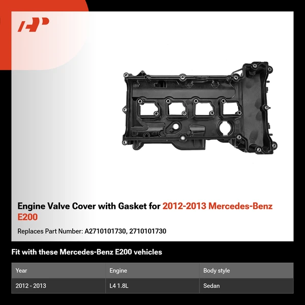 Engine Valve Cover with Gasket for 2012-2013 Mercedes-Benz E200