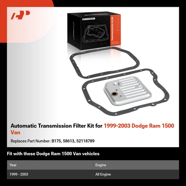 Automatic Transmission Filter Kit for 1999-2003 Dodge Ram 1500 Van