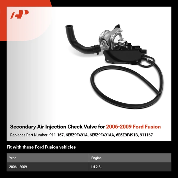 Secondary Air Injection Check Valve for 2006-2009 Ford Fusion