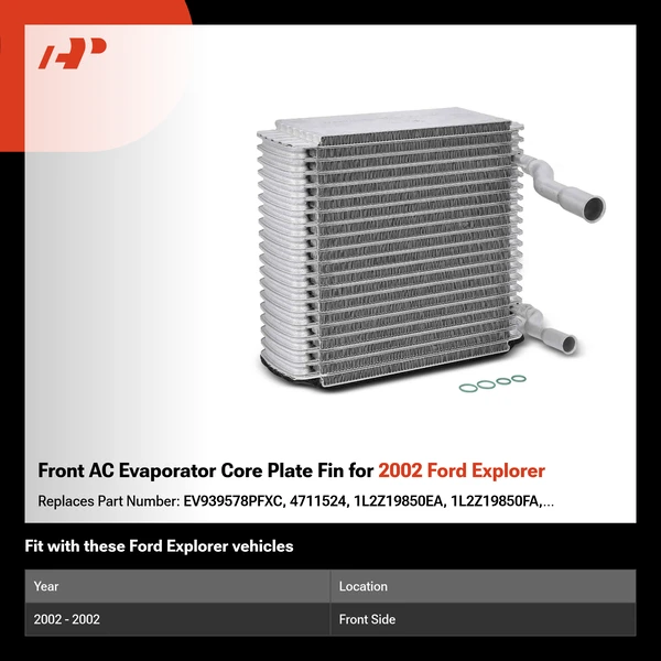 Front AC Evaporator Core Plate Fin for 2002 Ford Explorer