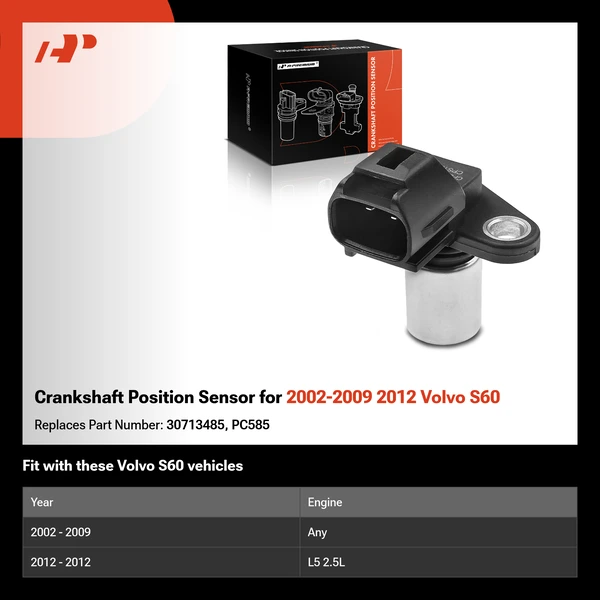 Crankshaft Position Sensor for 2002-2009 2012 Volvo S60