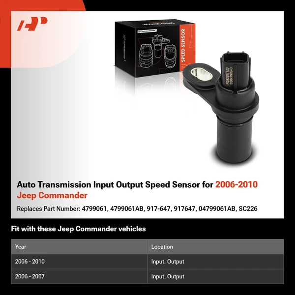 Auto Transmission Input Output Speed Sensor for 2006-2010 Jeep Commander