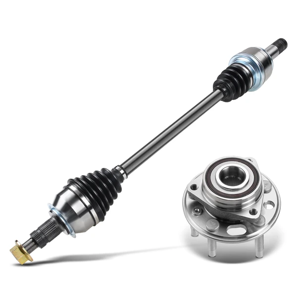 2-Pc CV Axle Shaft Assembly + Hub Bearing, Rear Left Driver Side, A-Premium APCVA2462