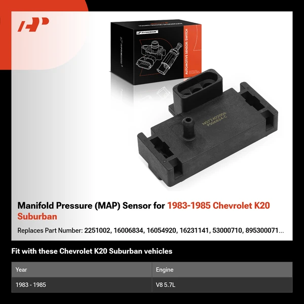 Manifold Pressure (MAP) Sensor for 1983-1985 Chevrolet K20 Suburban