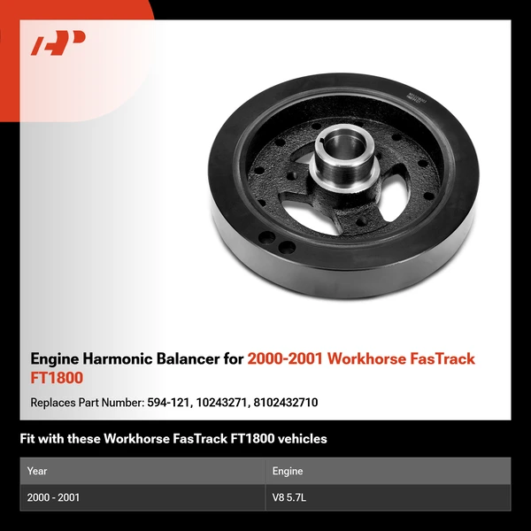 Engine Harmonic Balancer for 2000-2001 Workhorse FasTrack FT1800