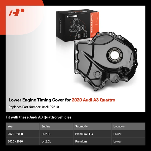 Lower Engine Timing Cover for 2020 Audi A3 Quattro