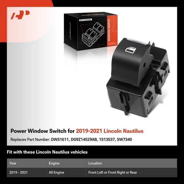 Power Window Switch for 2019-2021 Lincoln Nautilus