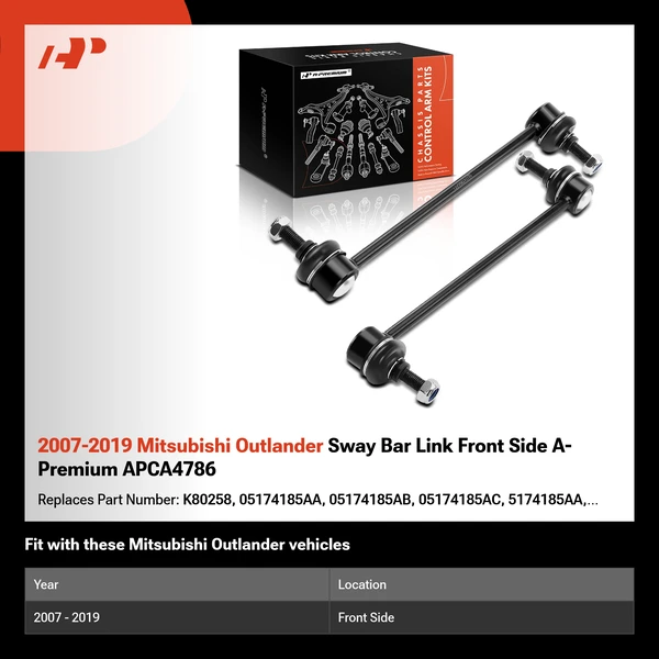2007-2019 Mitsubishi Outlander Sway Bar Link Front Side A-Premium APCA4786