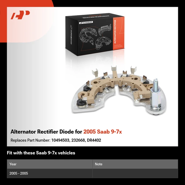 Alternator Rectifier Diode for 2005 Saab 9-7x
