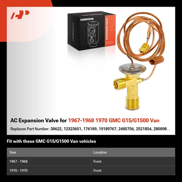 AC Expansion Valve for 1967-1968 1970 GMC G15/G1500 Van