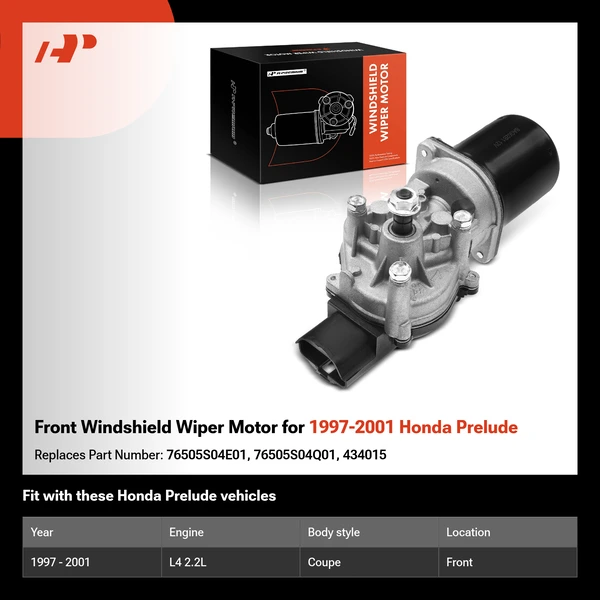 Front Windshield Wiper Motor for 1997-2001 Honda Prelude