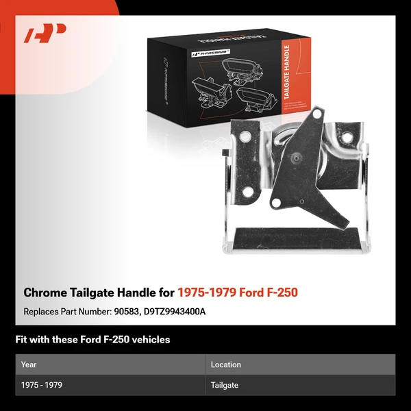 Chrome Tailgate Handle for 1975-1979 Ford F-250
