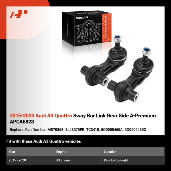 2015-2020 Audi A3 Quattro Sway Bar Link Rear Side A-Premium APCA6828