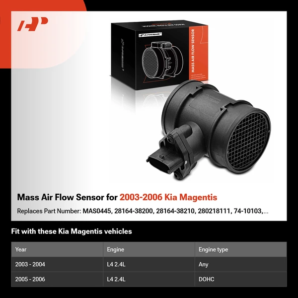 Mass Air Flow Sensor for 2003-2006 Kia Magentis