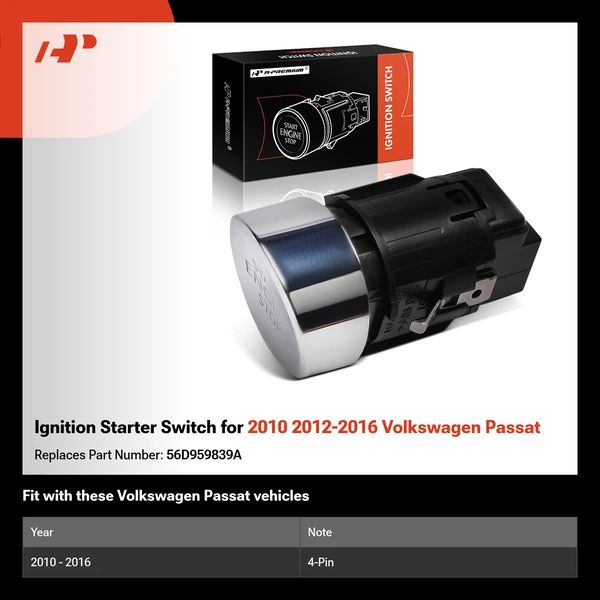 Ignition Starter Switch for 2010 2012-2016 Volkswagen Passat