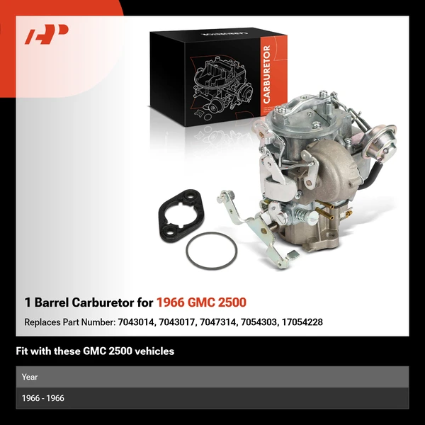 1 Barrel Carburetor for 1966 GMC 2500