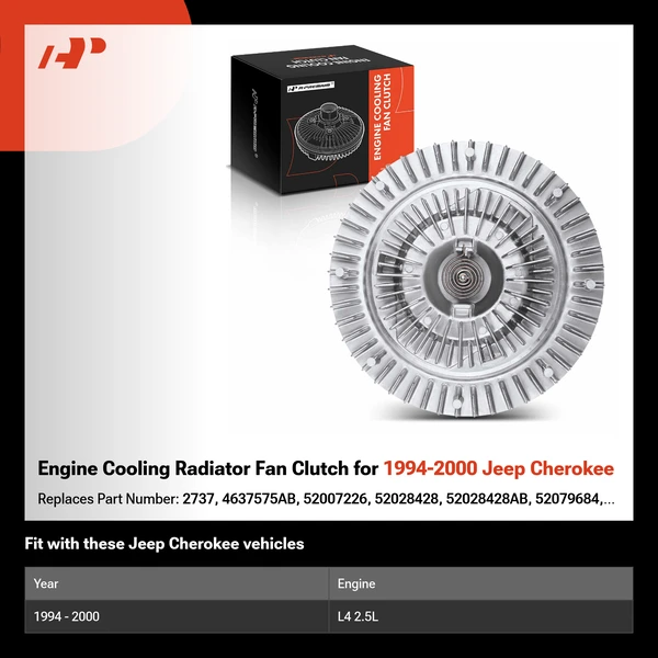 Engine Cooling Radiator Fan Clutch for 1994-2000 Jeep Cherokee