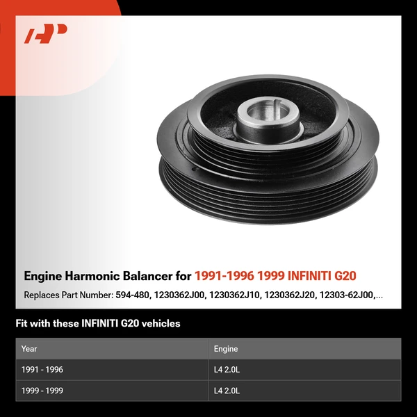 Engine Harmonic Balancer for 1991-1996 1999 INFINITI G20