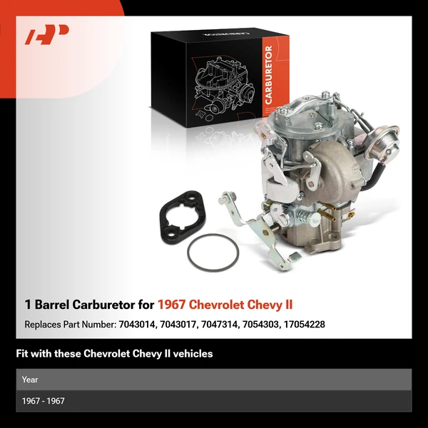 1 Barrel Carburetor for 1967 Chevrolet Chevy II