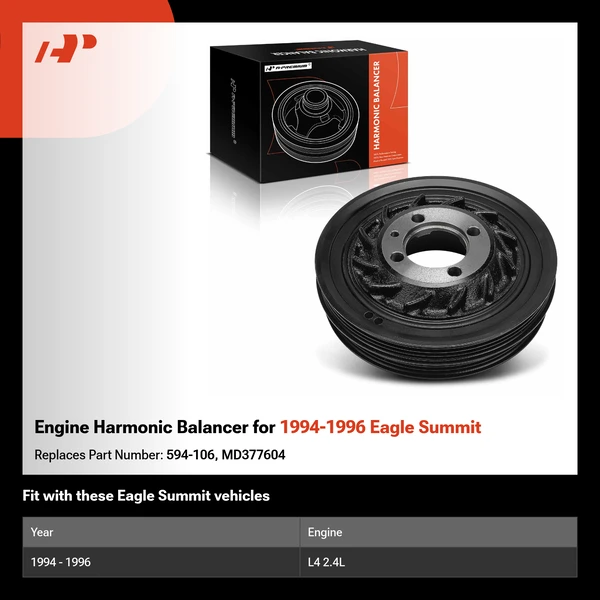 Engine Harmonic Balancer for 1994-1996 Eagle Summit
