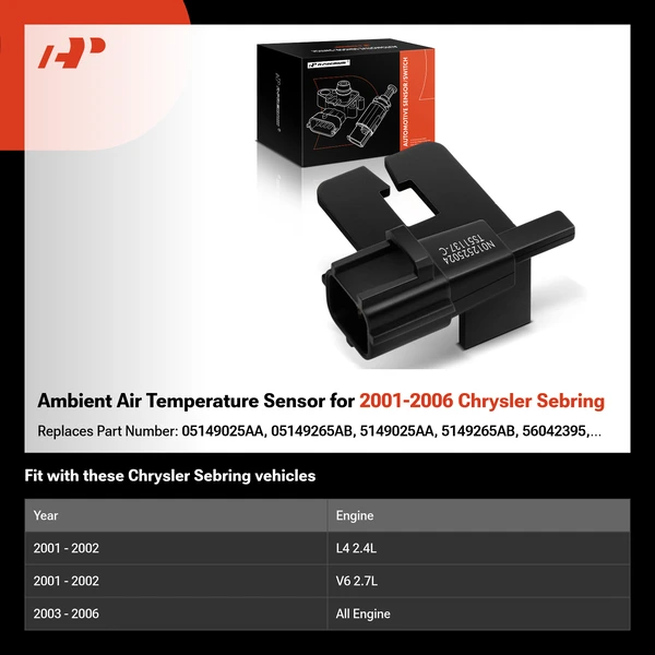 Ambient Air Temperature Sensor for 2001-2006 Chrysler Sebring
